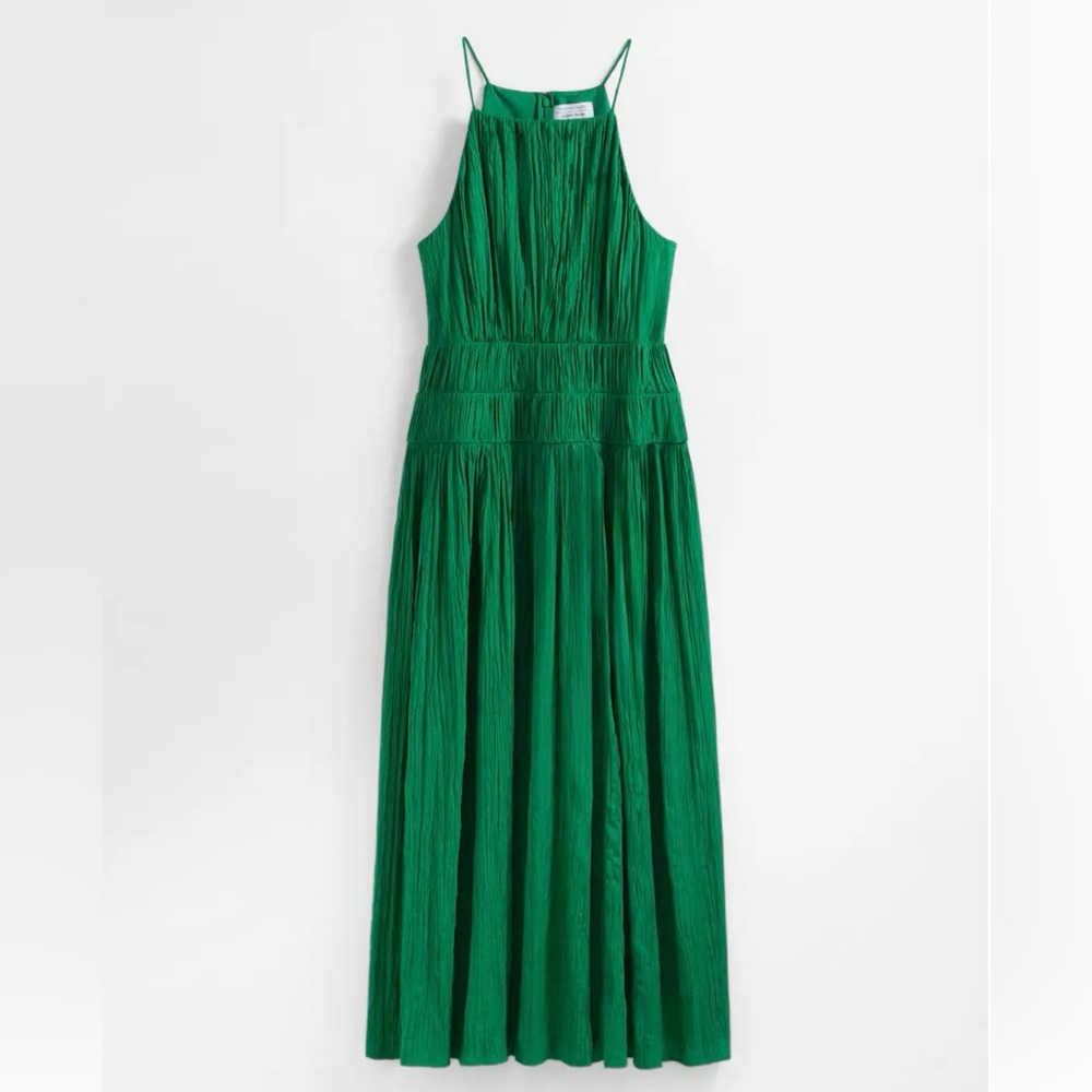 & Other Stories Vibrant Green Midi Dress Size 10 Women - Gorgeous 🔥💚 - Picture 3 of 9